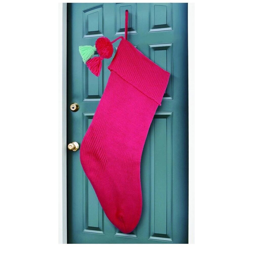 Holiday Time 36 inch Jumbo Christmas Stocking Pink, New